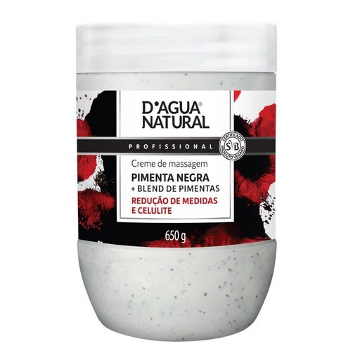 [CREME REDUTOR D'AGUA PIMENTA NEGRA] CREME MASSAGEM REDUTOR D'AGUA PIMENTA NEGRA