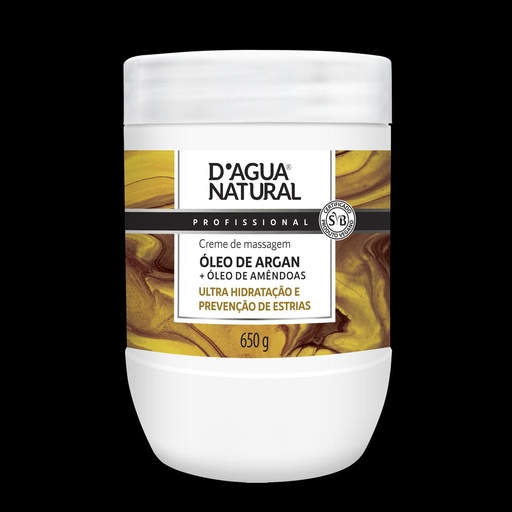 [CREME MASSAGEM OLEO DE ARGAN E AMENDOAS 350G] CREME MASSAGEM OLEO DE ARGAN E AMENDOAS 650G